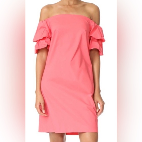 Club Monaco Arnar Off-the-Shoulder Black Cotton A-Line Mini Dress - Picture 10 of 10